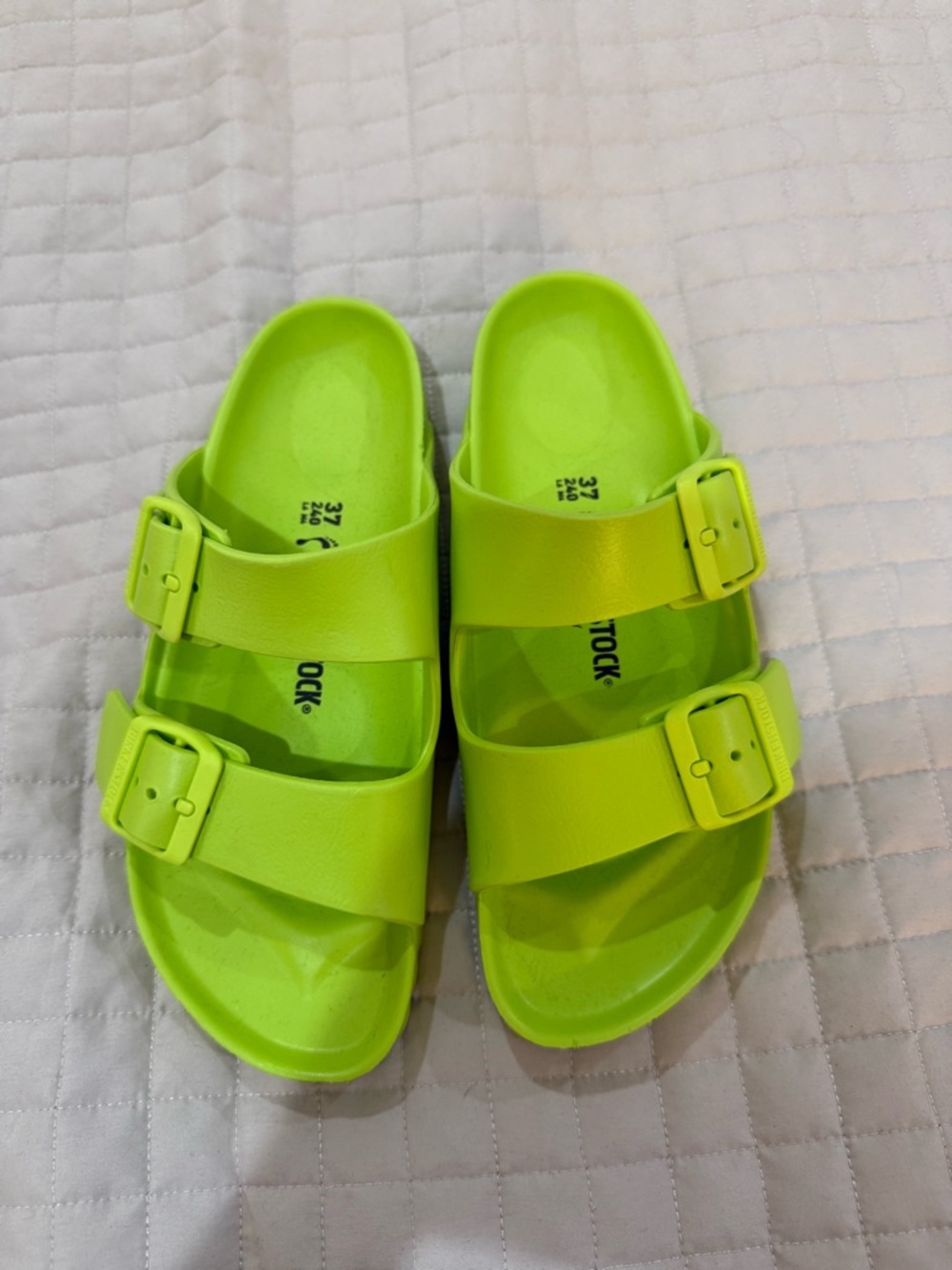 Birkenstock Two-strap Sandals in Neon Lime